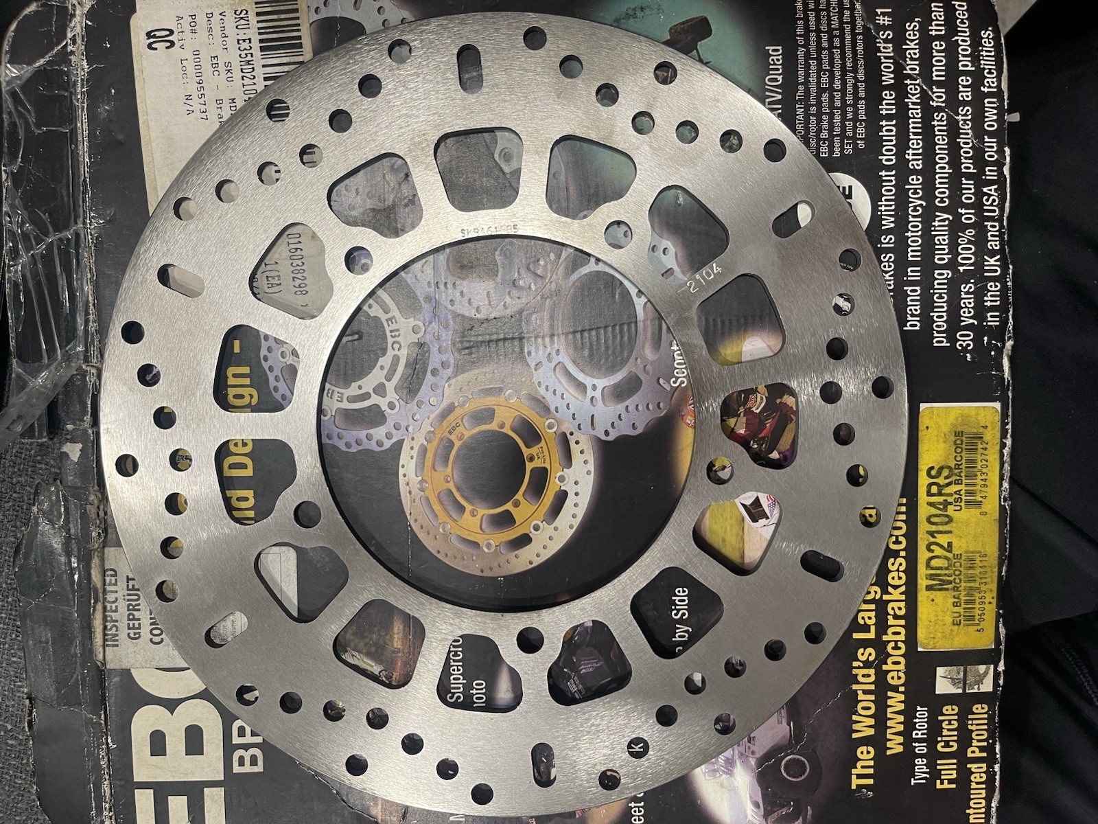 EBC FRONT RIGHT BRAKE DISC NEW MD2104RS EBC FRONT RIGHT BRAKE DISC NEW MD2104RS