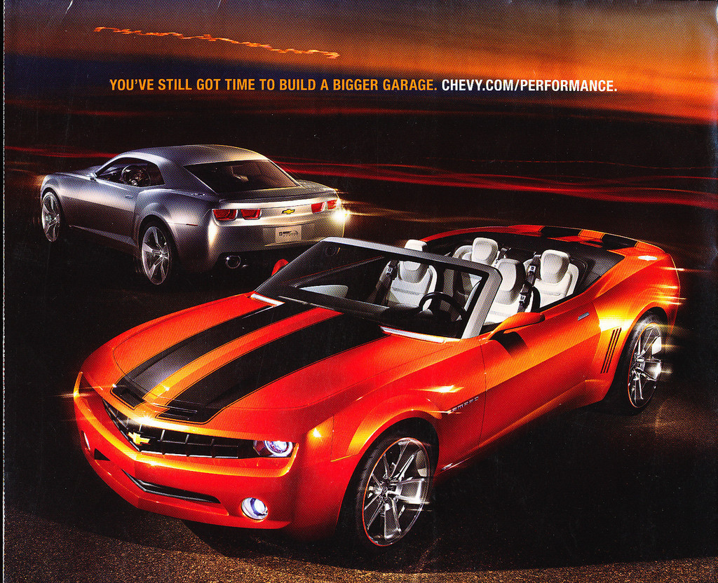 2007 Chevrolet Camaro Convertible Concept Original Car Brochure Foldout 2010 2007 Chevrolet Camaro Convertible Concept Original Car Brochure Foldout 2010