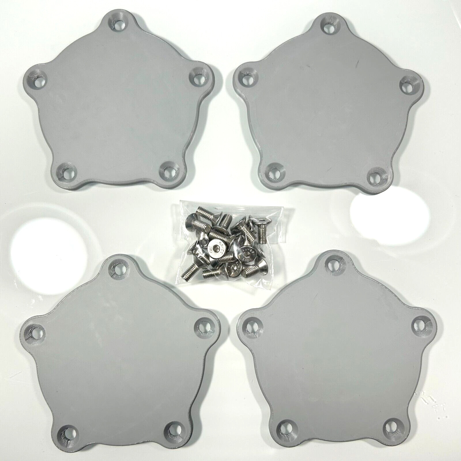 Coys Wheels C-5 C-67 C-44 Flat Center Cap Set 3D Printed ASA with Screws