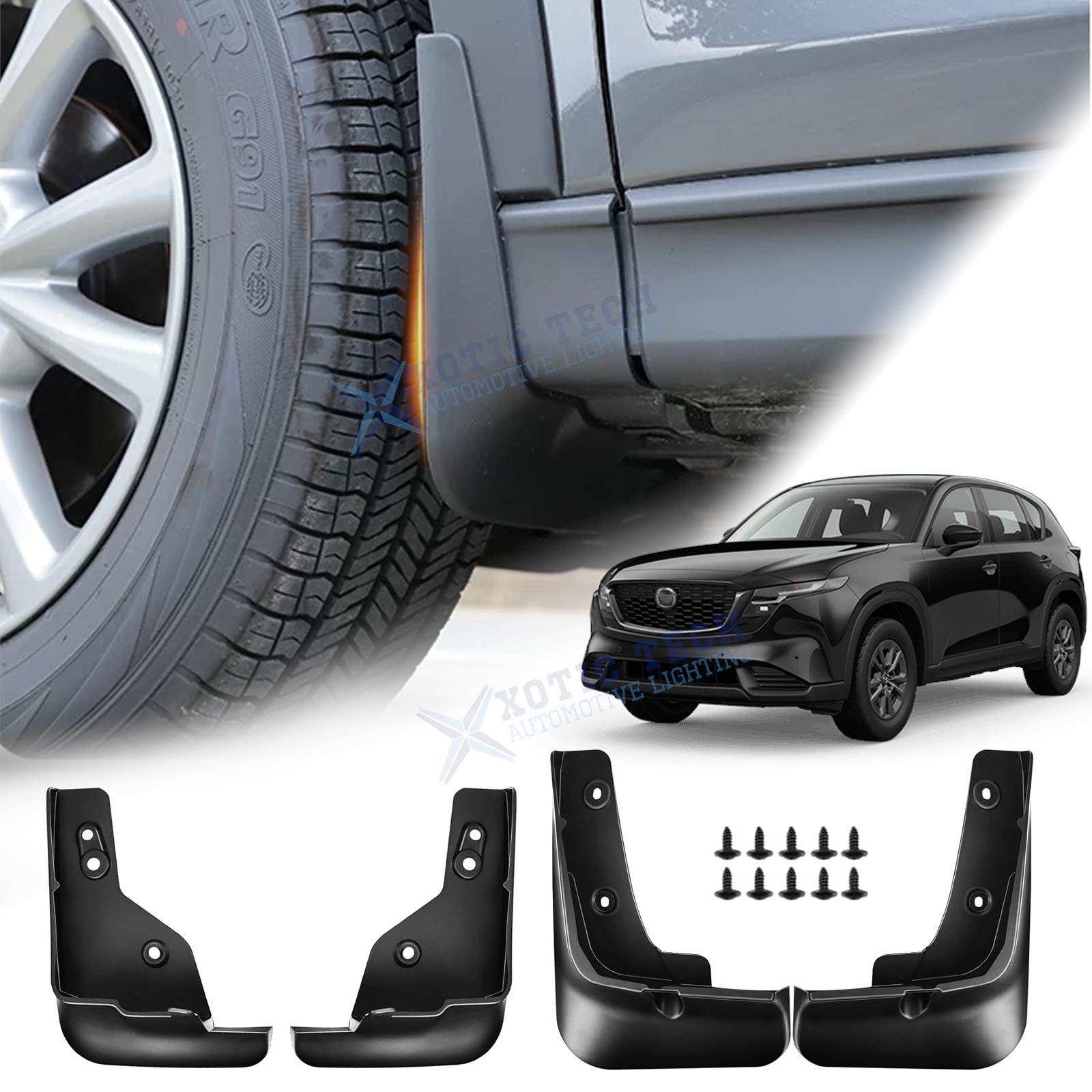 4Pcs Mud Flaps Splash Guards Fender Accessories Kit For Mazda CX-5 2022-2026