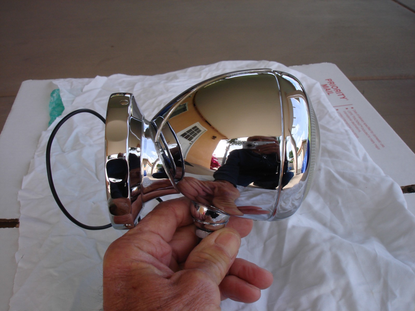 HELLA SPOTLIGHT MIRROR VINTAGE BMW Motorcycle, VW Bug, Bus, NEW HELLA SPOTLIGHT MIRROR VINTAGE BMW Motorcycle, VW Bug, Bus, NEW