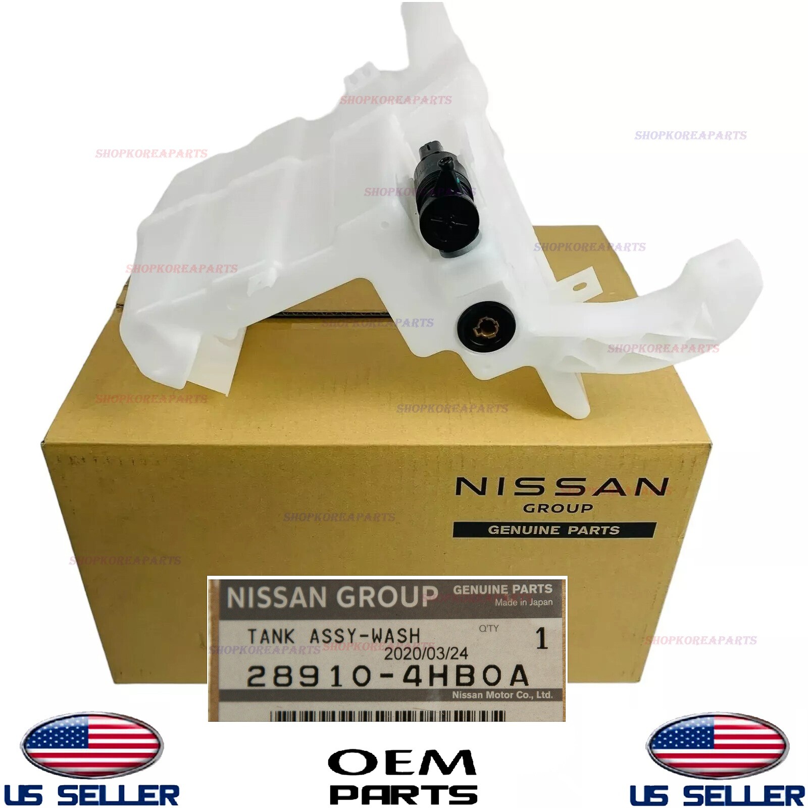 Genuine Washer Reservoir Windshield Wiper Tank With Motor OEM Nissan Infiniti