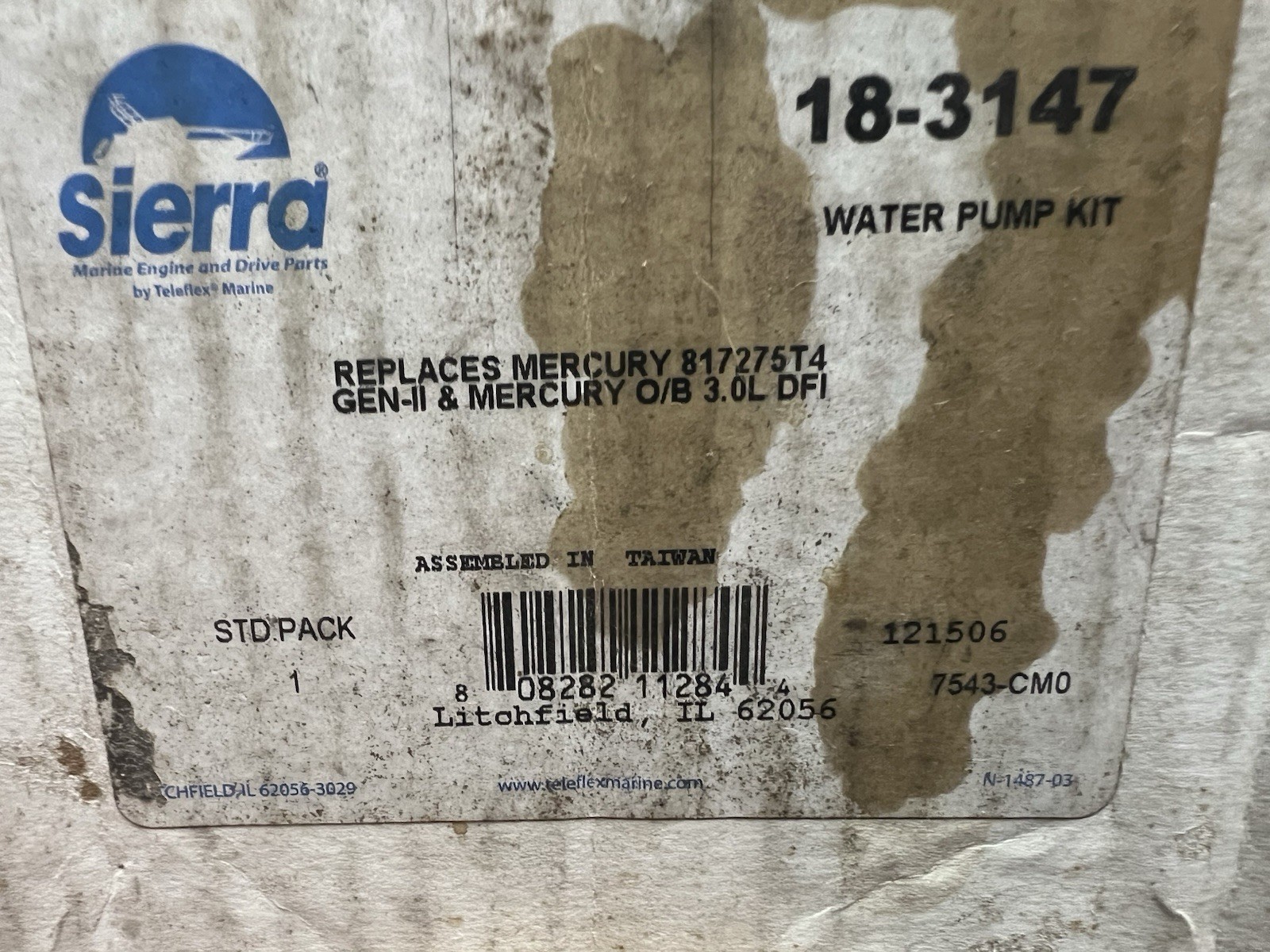 Sierra Water pump Kit 18-3147 Sierra Water pump Kit 18-3147