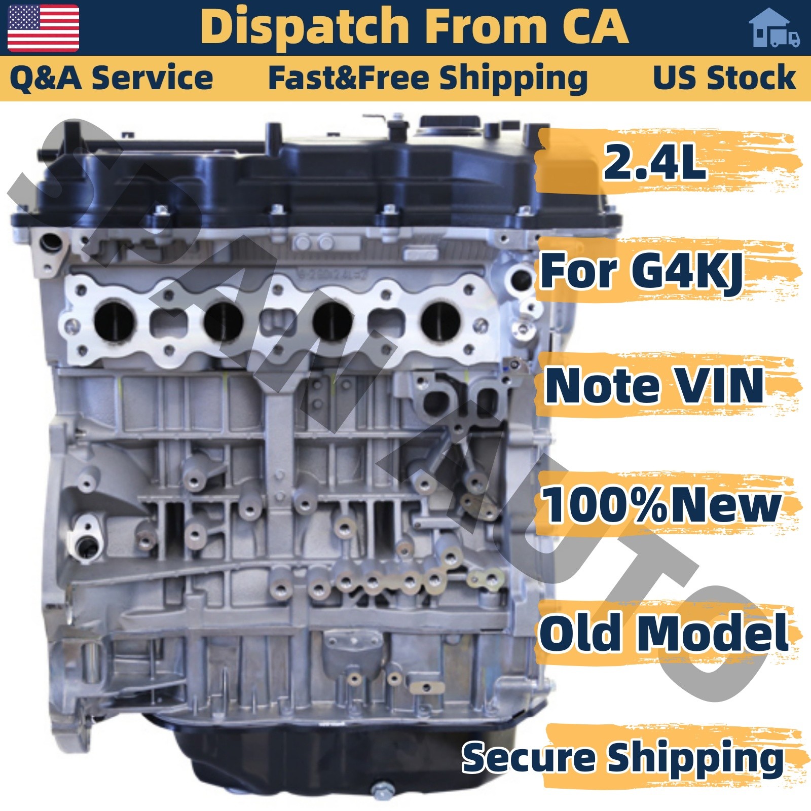 G4KJ Engine Assembly for Kia Sorento Optima Sportage Hyundai Tucson Old Model US