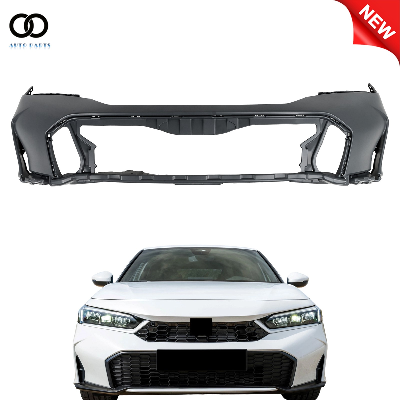 Front Bumper Cover Plastic Fit For Honda Civic 2025-2026 04711-T56-A50ZZ