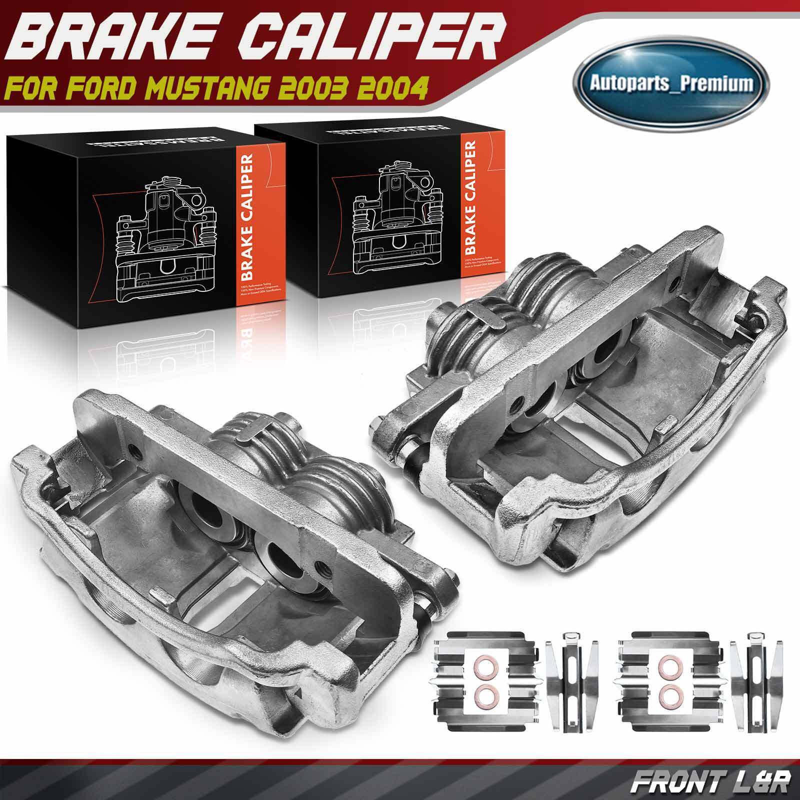 2x Disc Brake Calipers w/ Bracket for Ford Mustang 2003 2004 Front Left & Right