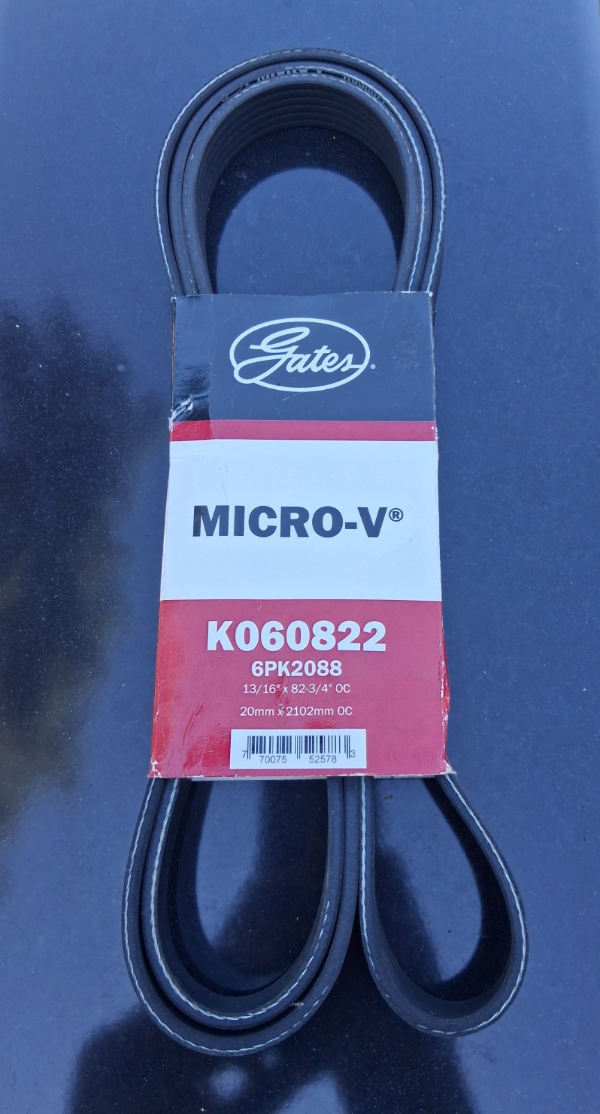 Serpentine Belt Micro-V Belt Gates K060822 6PK2088 Serpentine Belt Micro-V Belt Gates K060822 6PK2088