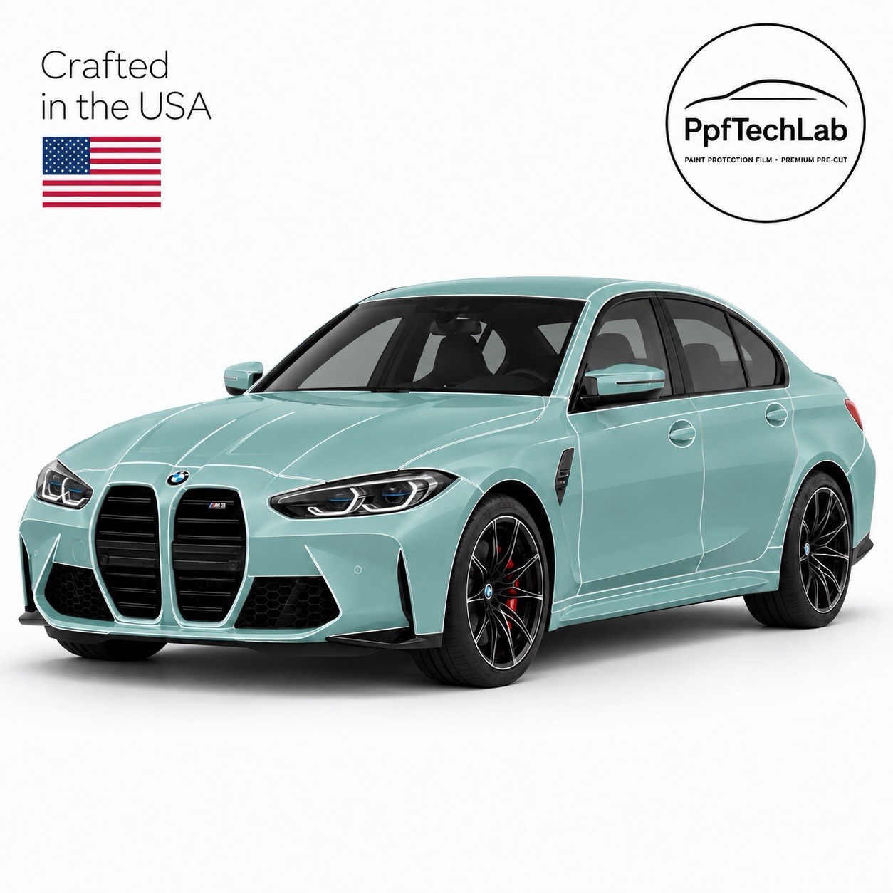 3M 2021-2024 BMW M3 G80 Full Body Clear PPF 8 Mil Pre-Cut Paint Protection Film