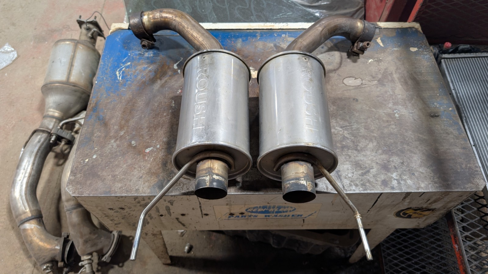 2015-2026 Mustang V6/Ecoboost Axle Back Roush Mufflers, No Tips