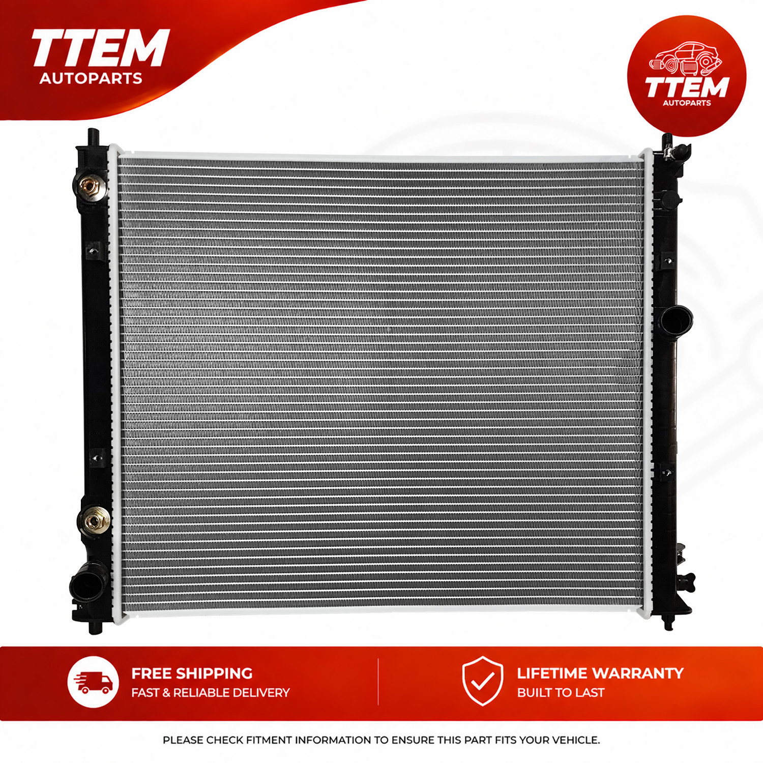 13285 For 2009-2015 10 11Cadillac CTS V Coupe/Sedan 6.2L V8 AT Radiator Aluminum