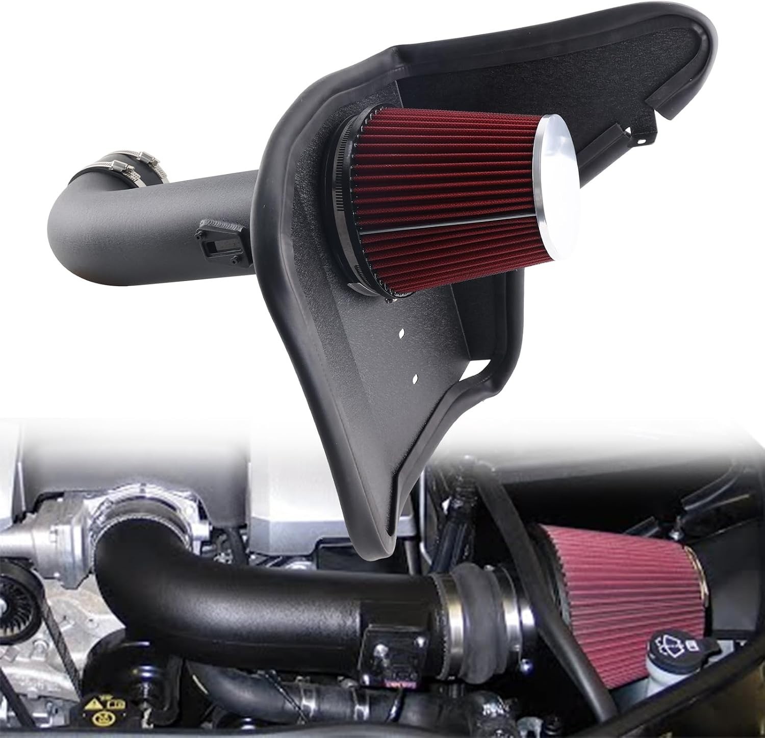Cold Air Intake Kit for Chevy Camaro 6.2L V8 – 2010–2015, High-Flow with Heat Sh