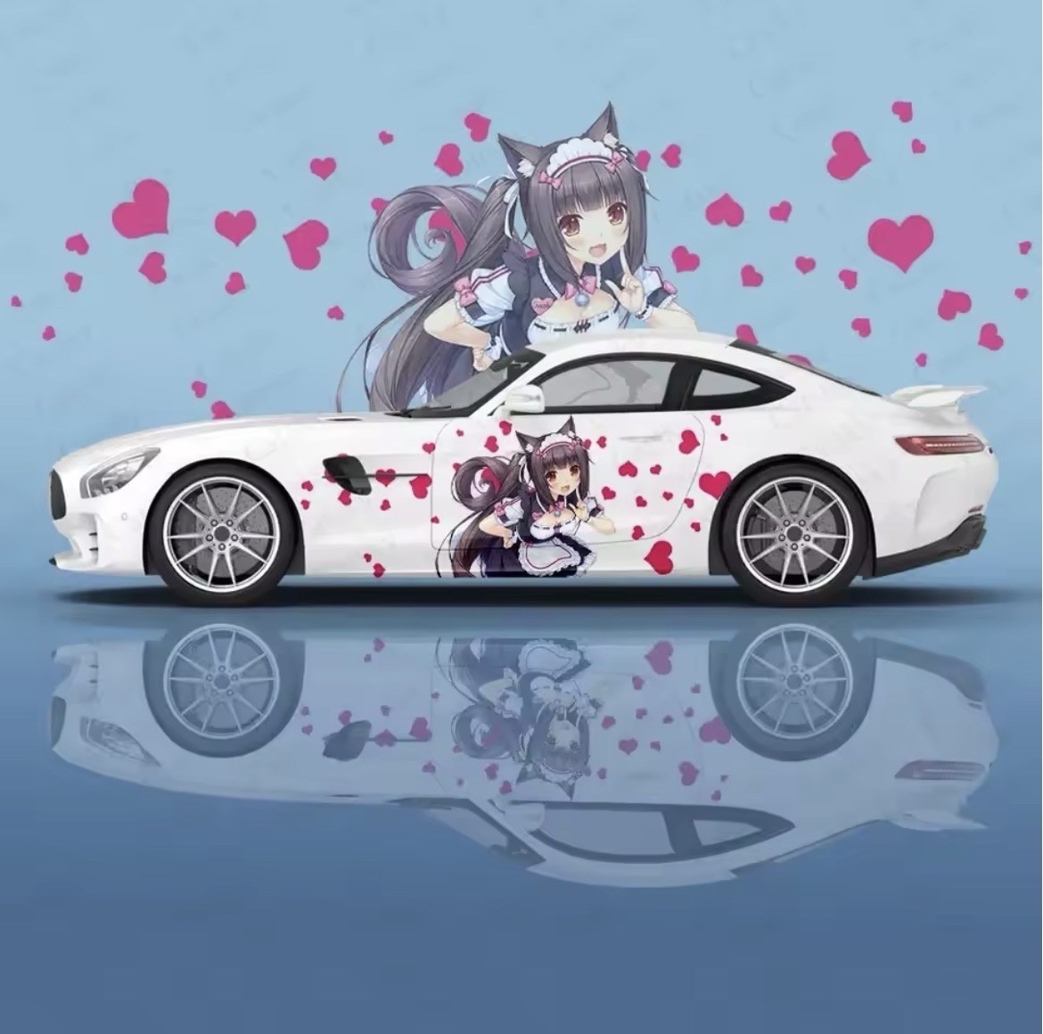 Itasha Custom Car Decals; Anime Inspired Car Decals; Itasha Side Decal,Both Side