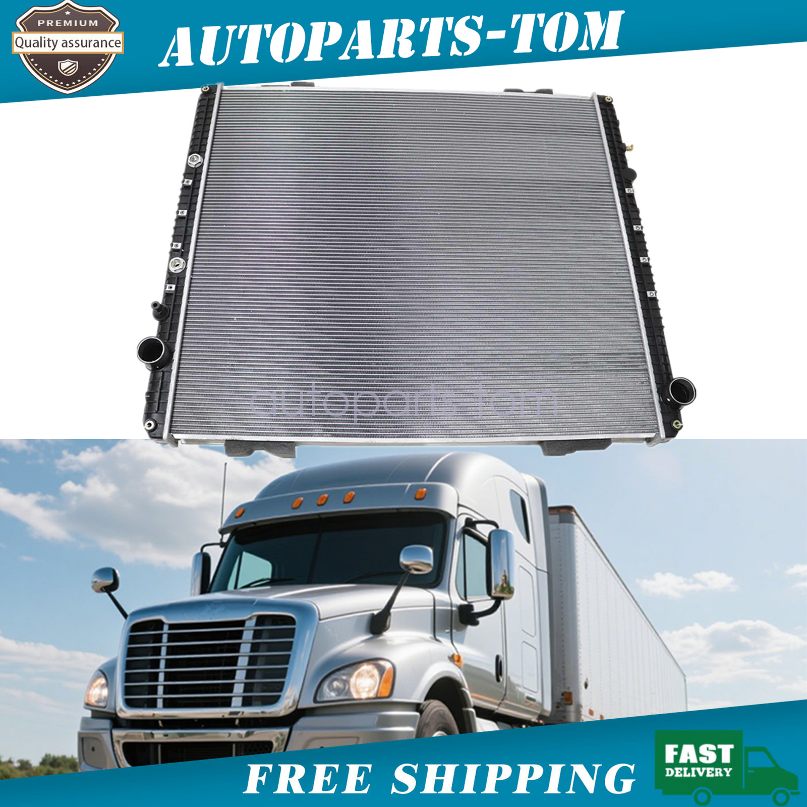 1x Aluminum Radiator for Freightliner Century Classic Columbia 2008-2011