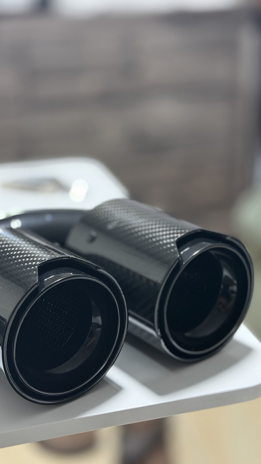 BMW M Power Dual Exhaust Tip Carbon Fiber 2 Piece M Performance BMW M Power Dual Exhaust Tip Carbon Fiber 2 Piece M Performance