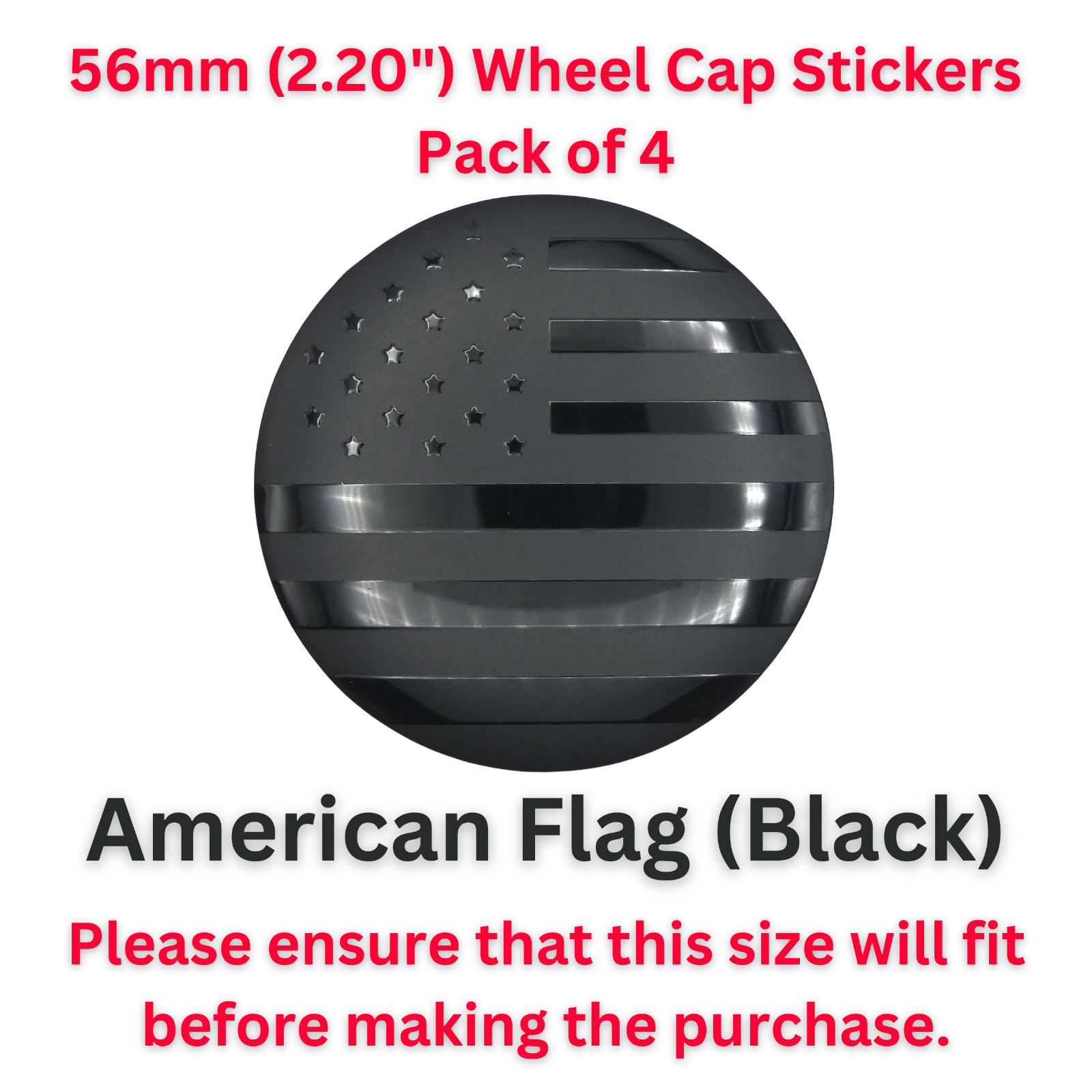 4 Pack Wheel Center Cap Decals Emblems Sticker 56mm 2.20