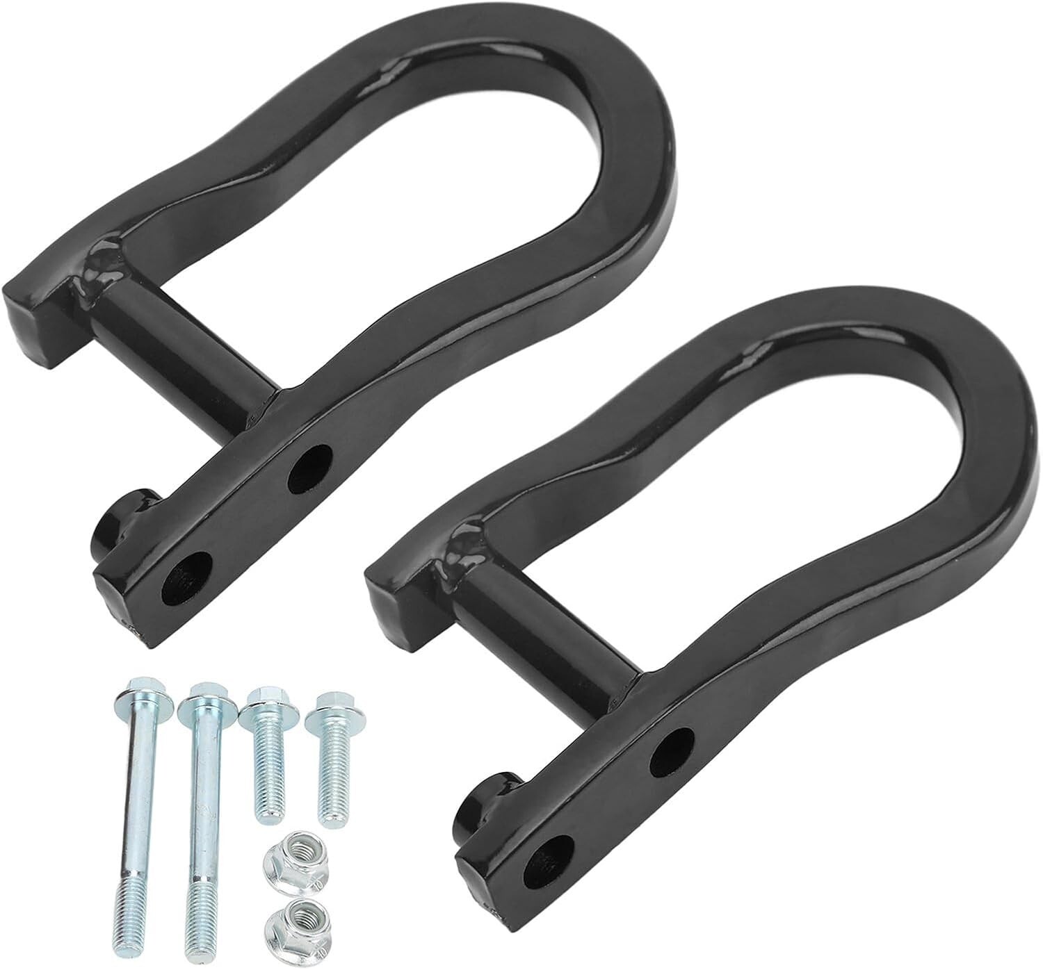 Pair Black Tow Hooks 84072463 For Chevrolet GMC Silverado Sierra 1500 2007-2019