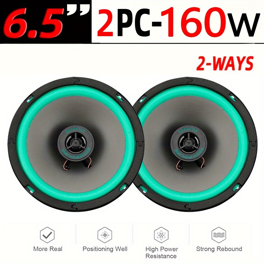 Two 6.5Inch 160W Coaxial Car Audio Speakers 2 Way HIFI Stereo Sound Door Speaker Two 6.5Inch 160W Coaxial Car Audio Speakers 2 Way HIFI Stereo Sound Door Speaker