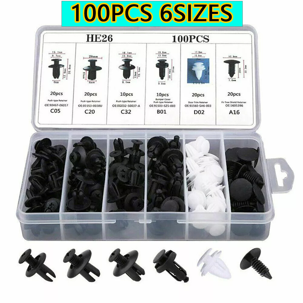 For Toyota Tundra Car Set Body Bumper Rivet Retainer Trim Molding Push Pin Clips