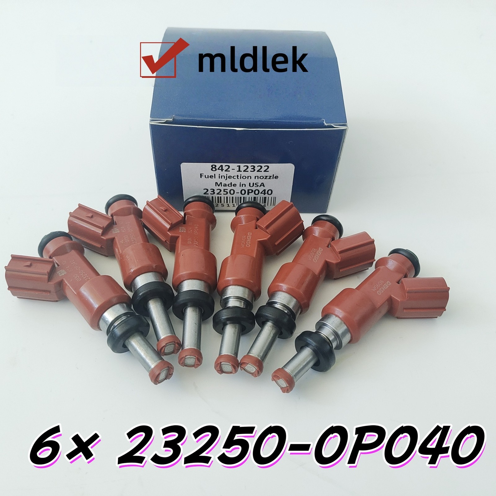 New 6 pcs 23250-0P040 Fuel Injectors For DENSO Lexus Toyota 3.5L V6 New 6 pcs 23250-0P040 Fuel Injectors For DENSO Lexus Toyota 3.5L V6