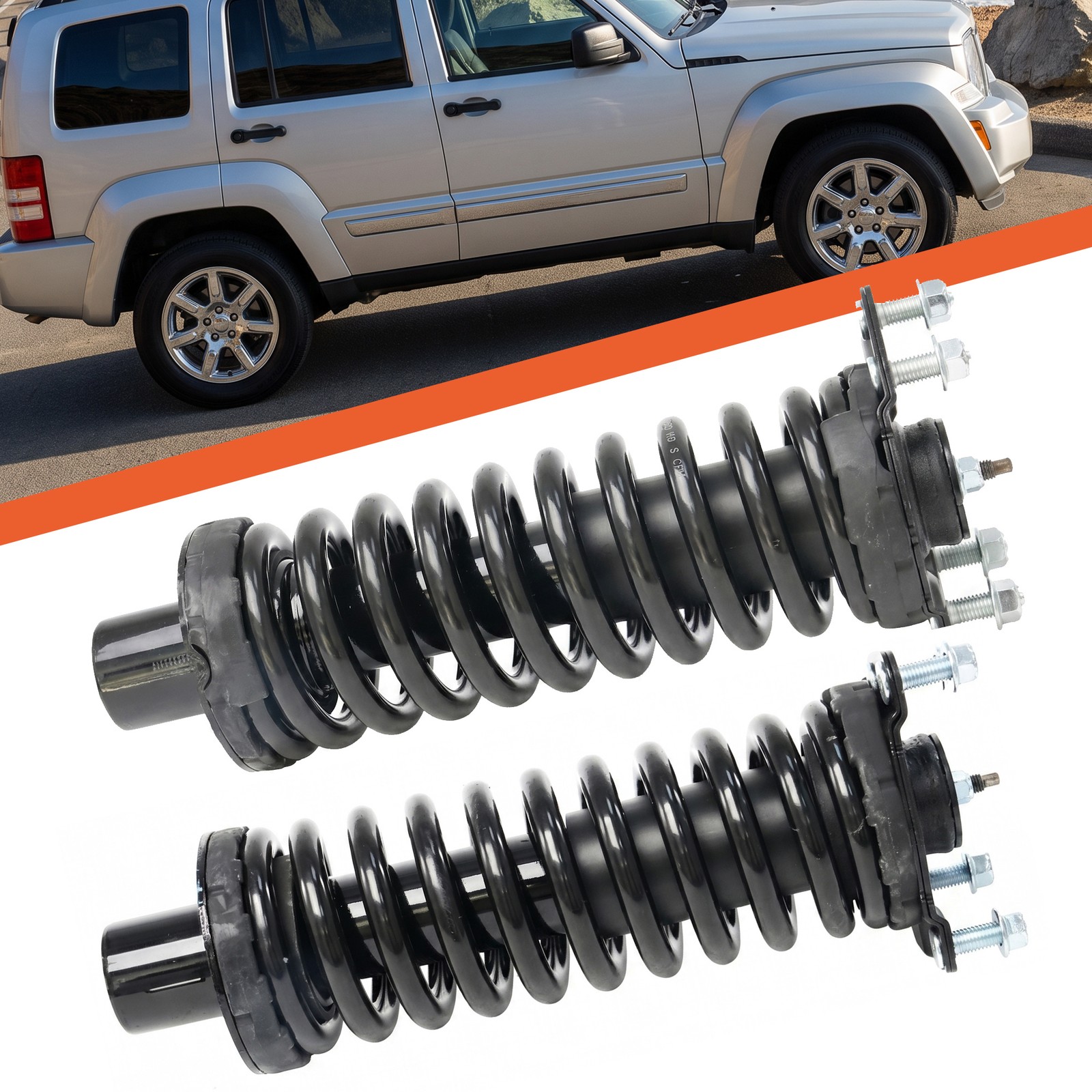 Front Struts w/Coil Spring Assembly for 2002-2011 Jeep Liberty Dodge Nitro