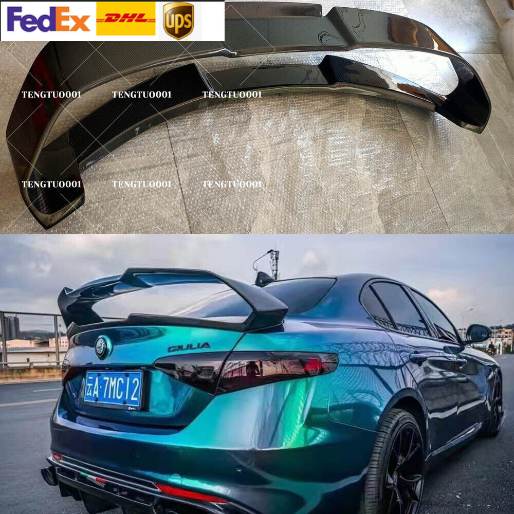 GTA Style Carbon Fiber Rear Trunk Spoiler Wing For Alfa Romeo Giulia 2017+ GTA Style Carbon Fiber Rear Trunk Spoiler Wing For Alfa Romeo Giulia 2017+