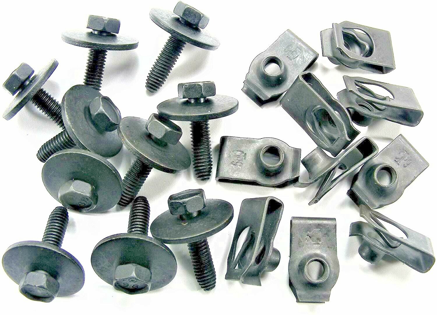 Metric Body Bolts & Extruded U-Nut Clips M6-1.0 x 25mm 10 Ea #H1876 (1896/1928)T Metric Body Bolts & Extruded U-Nut Clips M6-1.0 x 25mm 10 Ea #H1876 (1896/1928)T