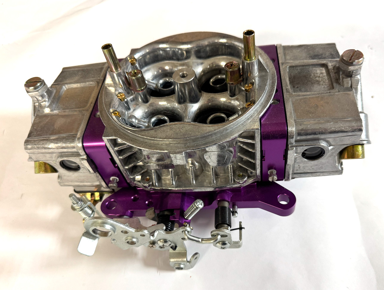 Purple Billet Aluminum 750 Carburetor Double Pumper Mechanical Secondary 4150