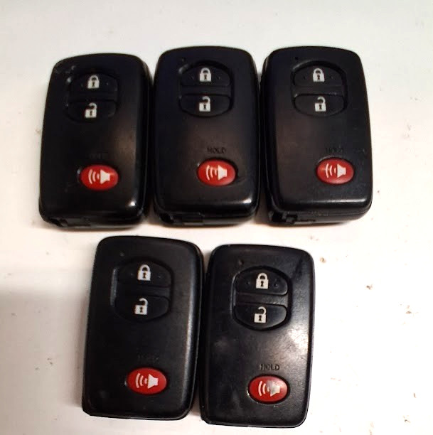 LOT OF 5 OEM TOYOTA SMART KEY FOB REMOTES HYQ14ACX 3 BUTTONS