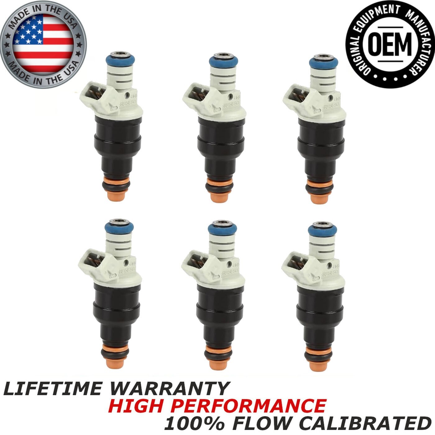 NEW OEM 6X Bosch Fuel Injector Fit 1986-1991 Mercury Cougar LS/ Sable 0280150941