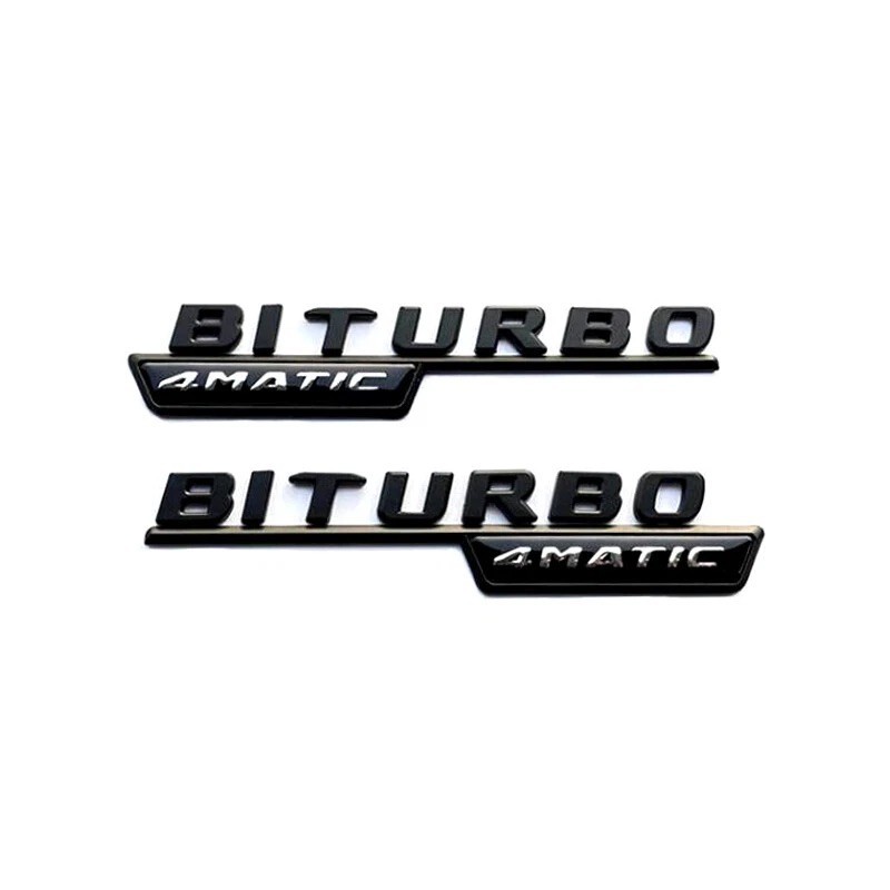 Gloss Black Biturbo 4 Matic Trunk Emblem Rear Badge Decal For Mercedes Gloss Black Biturbo 4 Matic Trunk Emblem Rear Badge Decal For Mercedes