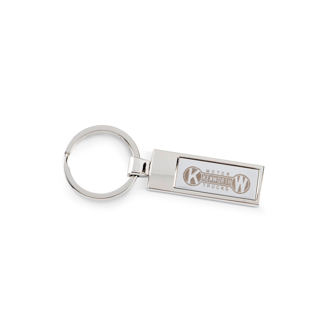 Kenworth Motors Trucks Laser Engraved Rectangular Metal FOB Keychain Tag