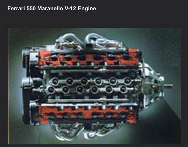 Ferrari 550 Maranello V-12 Engine Factory Car Poster/Extremely Rare O/P Own It