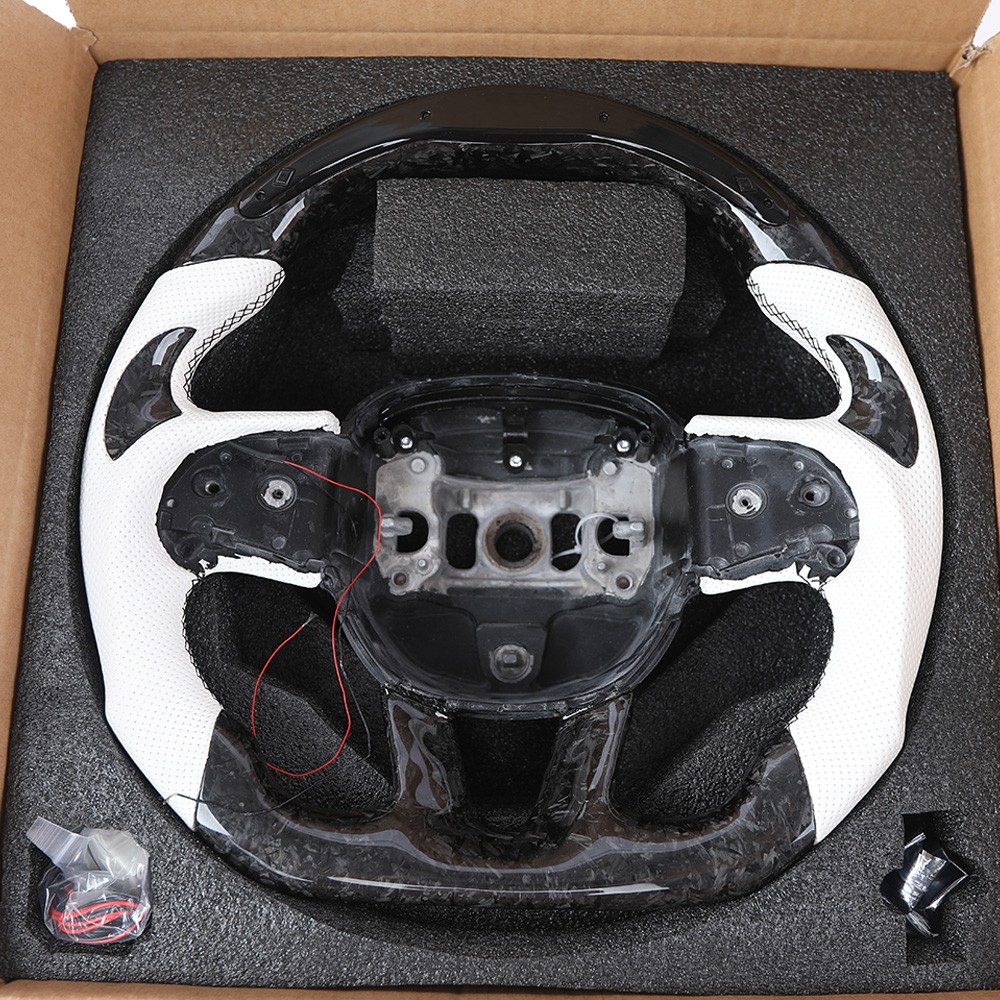 LED Forged Steering Wheel FOR Dodge Charger Hellcat SRT Challenger Durango 15+
