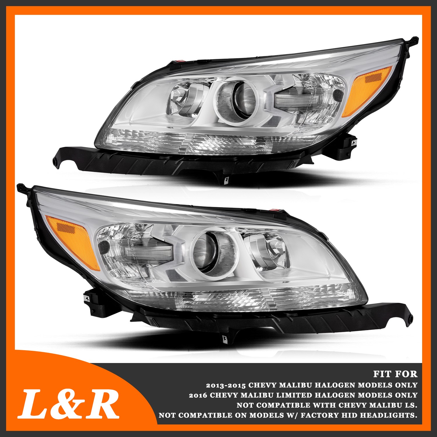 Headlights For 2013-2015 Chevy Malibu LT LTZ Pair Projector Headlamps Left+Right Headlights For 2013-2015 Chevy Malibu LT LTZ Pair Projector Headlamps Left+Right
