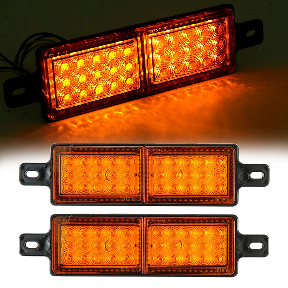2x Amber 30 LED Front Indicator Park Lights TJM Bullbar Marker Lamp ARB Bar 12V