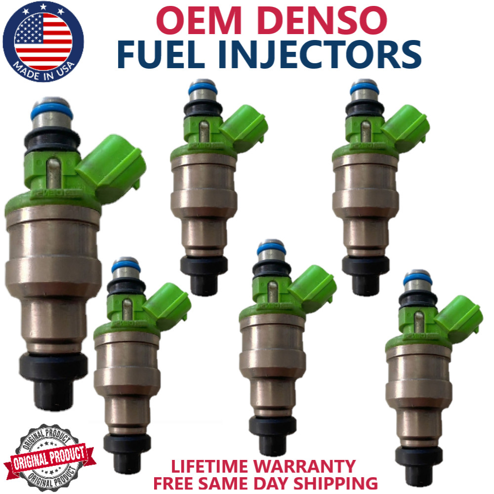 /195500-1980/ NEW OEM DENSO 6pcs Fuel Injectors For 1989-1998 Mazda MPV 3.0L V6