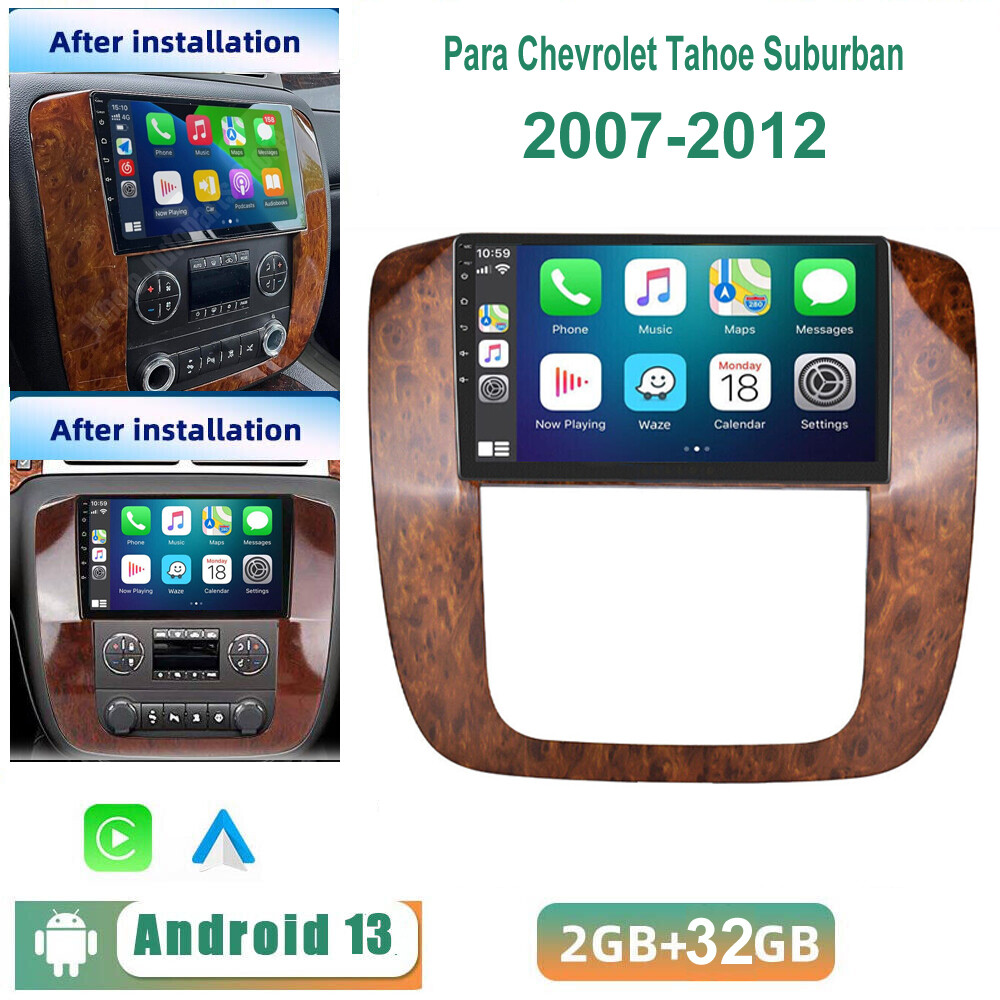 9'' Para Chevrolet Tahoe Suburban 2007-2012 Carplay Android 13 Car Stereo Radio