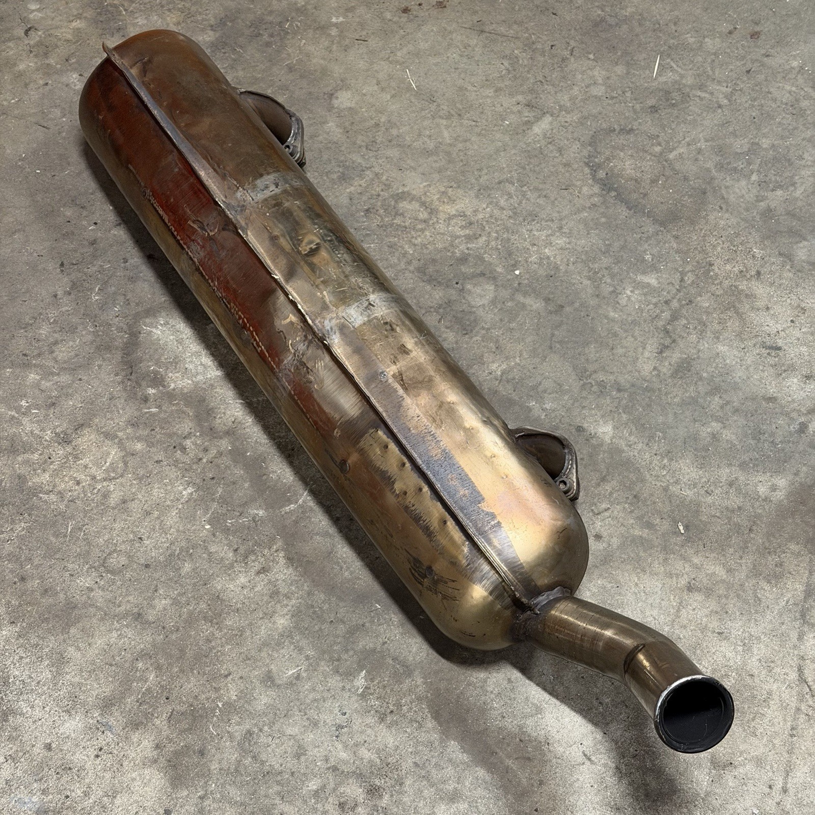 1974-1977 Porsche 911 Stainless Steel Exhaust Muffler Without EGR Port 1974-1977 Porsche 911 Stainless Steel Exhaust Muffler Without EGR Port