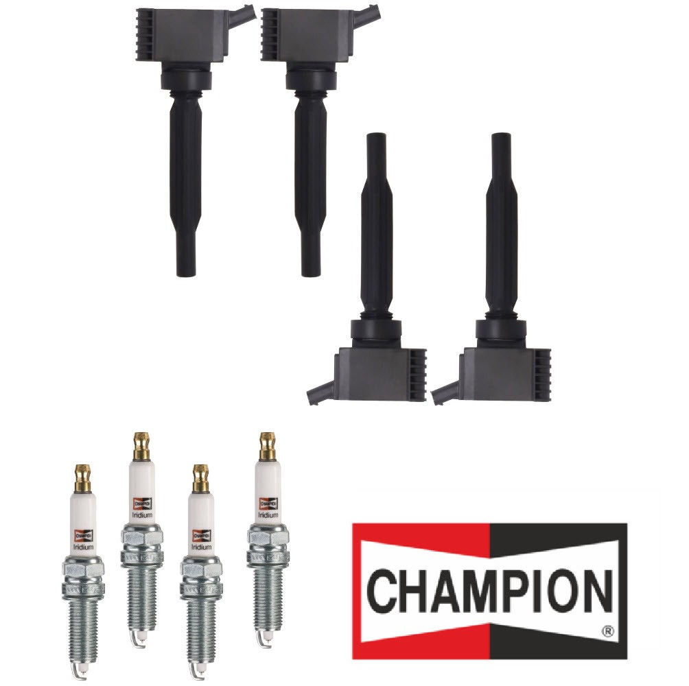 ACEON Ignition Coil & OEM Spark Plug 4PCS Set for Santa Fe Sonata/ Sorento