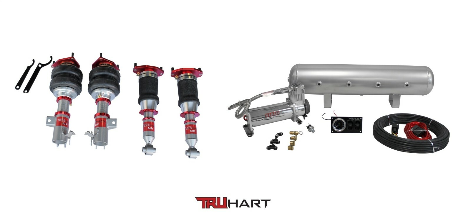 Truhart Air Suspension For 08-16 Impreza 08-14 WRX + VERA MANAGEMENT VIAIR 444C