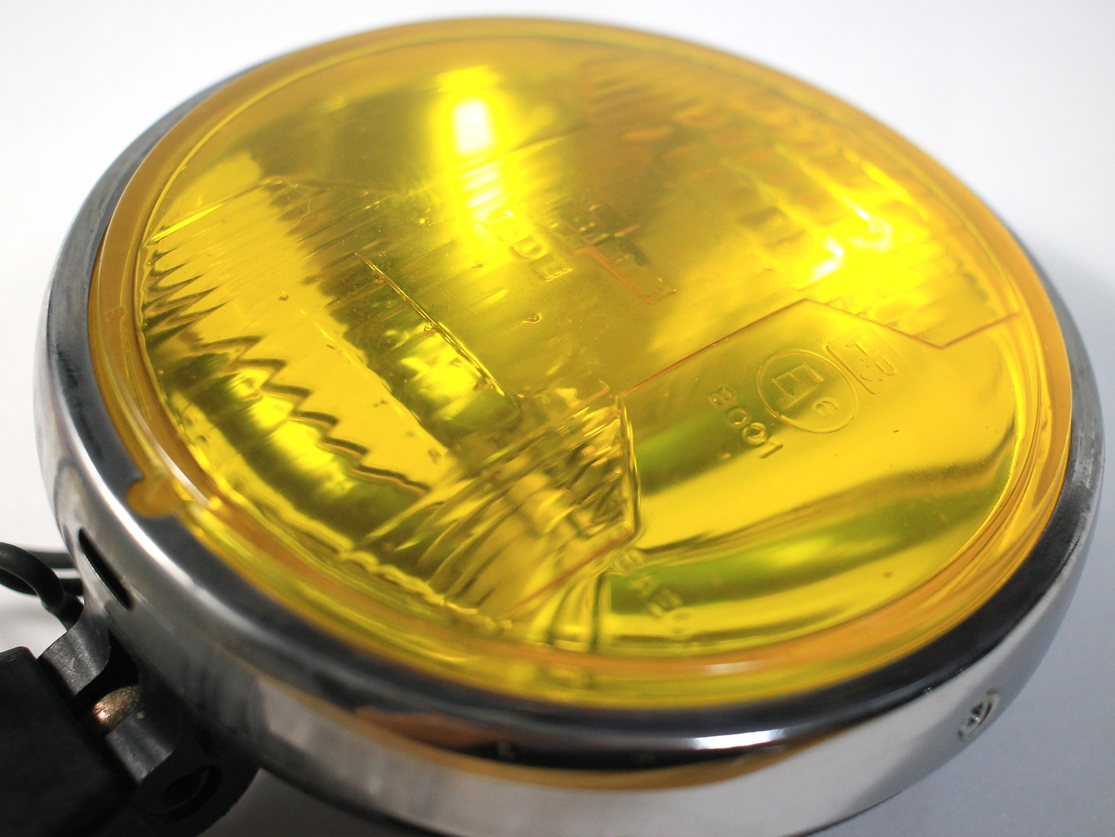 Vintage CIBIE Yellow Fog Driving Lamp Pair w/ Covers 135mm Made in France Used