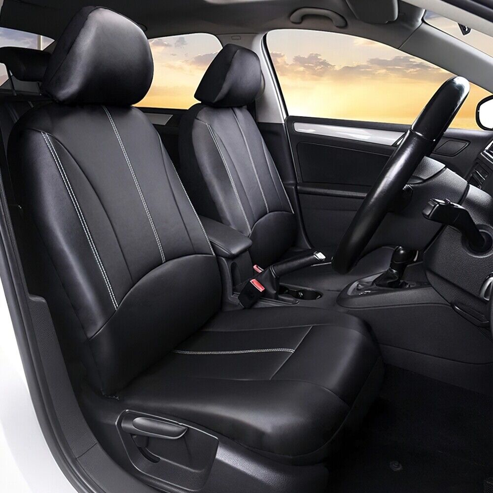 For Toyota Auto Car Seat Cover Full Set Leather 5-Seat Front Rear Protector
