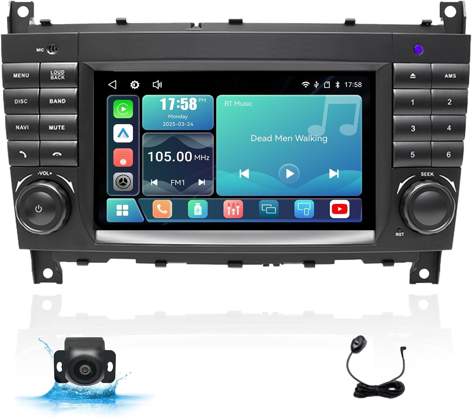 Uckazy 7in CarPlay Android Auto Radio Mercedes W203 W463 2004-2007 Linux Uckazy 7in CarPlay Android Auto Radio Mercedes W203 W463 2004-2007 Linux