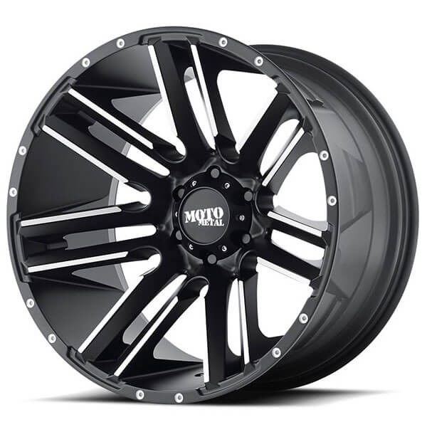 20x9 Moto Metal Wheels MO978 Razor Satin Black  Machined Rims 6x139.7 (1pc)