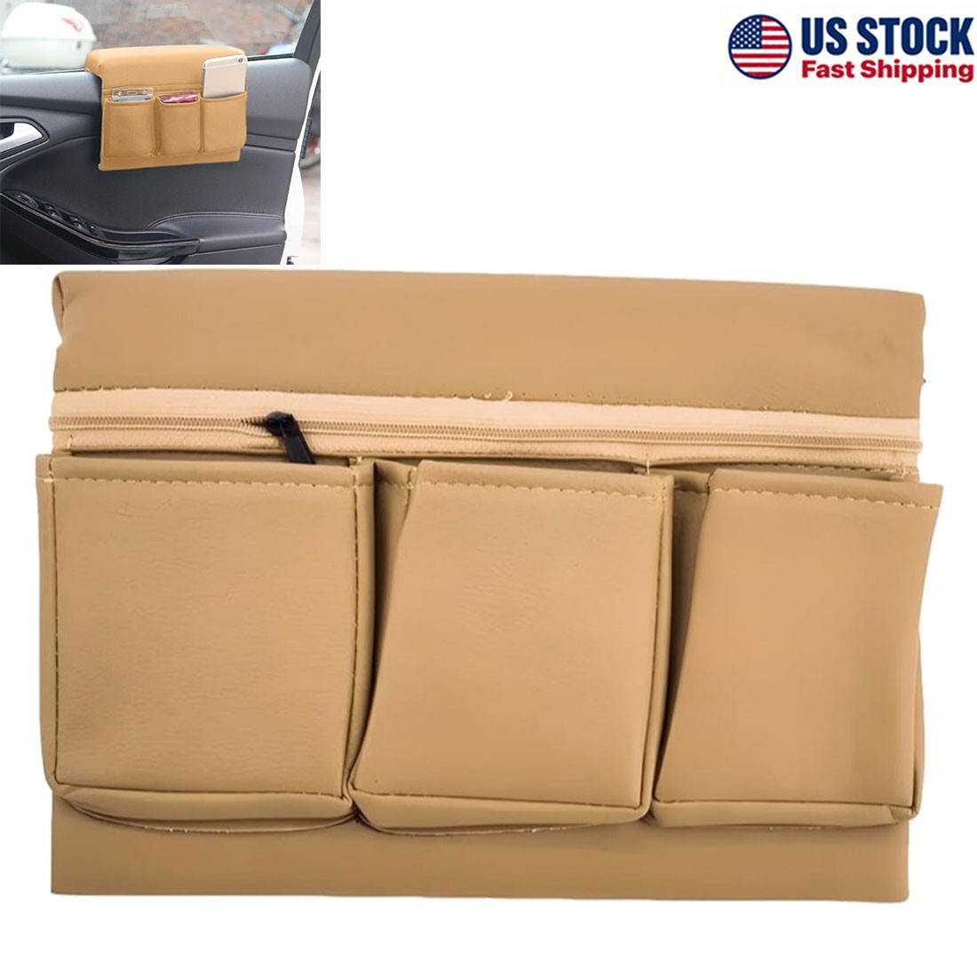 Car Window Armrest Storage Box Car Door Armrest Pad with Multiple Pocket Leather Car Window Armrest Storage Box Car Door Armrest Pad with Multiple Pocket Leather