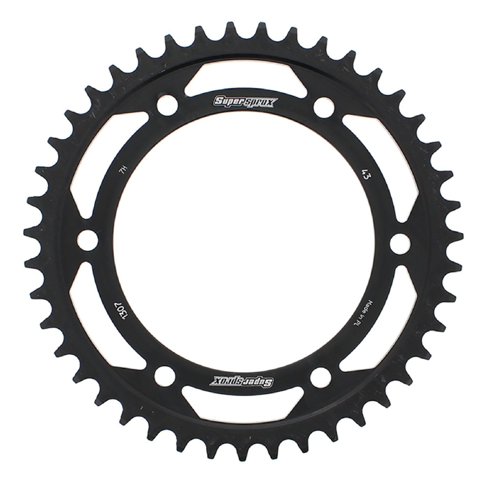 Supersprox Steel Sprocket Black 43T-RFE-1307-43-BLK for Honda CBR600RR 03-18