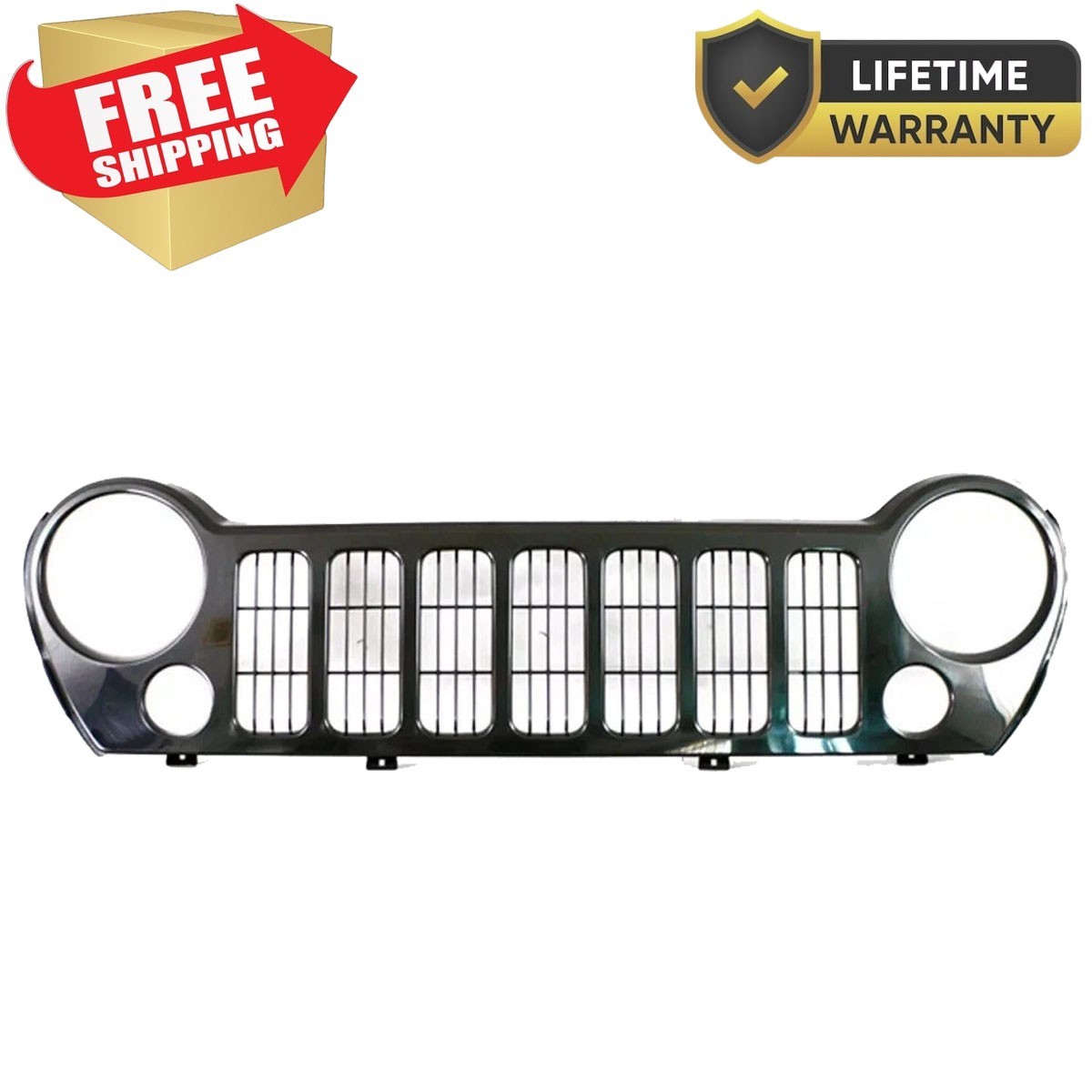 For 2005-2007 New Front Black Grille Assembly Jeep Liberty CH1200291
