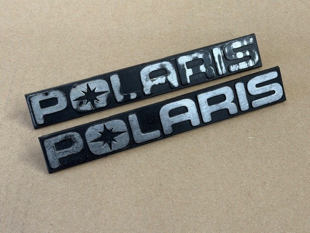 1985-1987 Polaris 5430724 Hood Emblems Nameplates Logos Indy 600 Indy 400 Trail