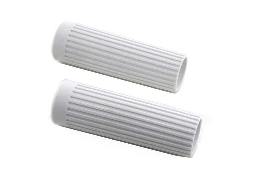 Replica Rib Style White Grip Set for Harley