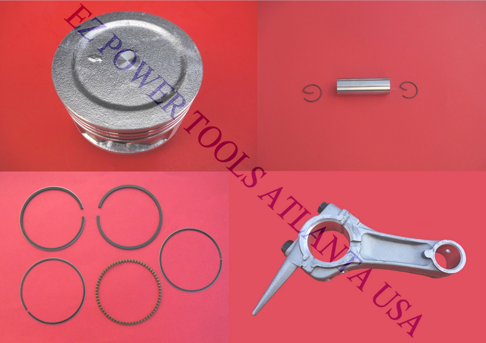 Champion Power CPE GB225-2 224CC Gas LPG Generator Piston Pin Rings Rod Kit